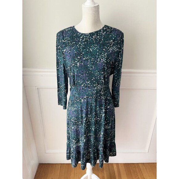 HOBBS LONDON Ami Printed Ruffled Hem Dress 12 - Picture 4 of 10